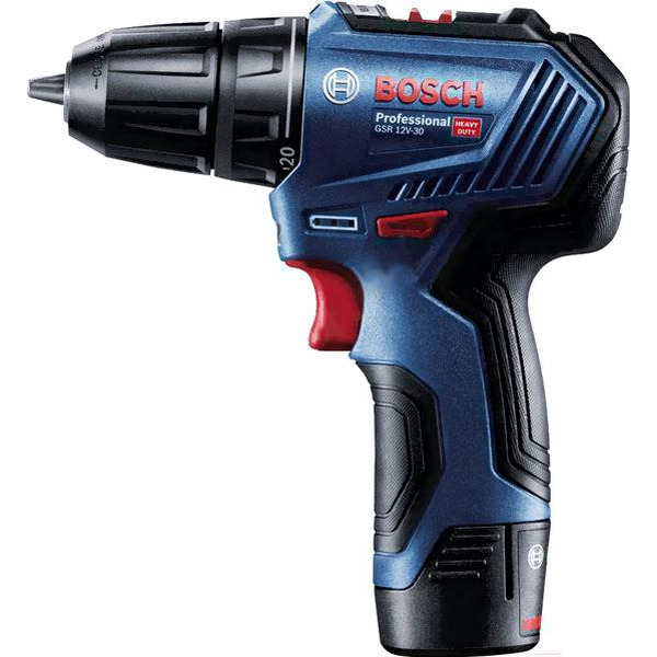 Дрель-шуруповерт Bosch GSR 12V-30 Professional (06019G9000) с 2-мя АКБ, кейс
