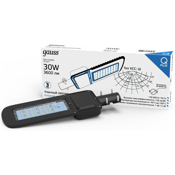 Светильник консольный Gauss Qplus 629535330