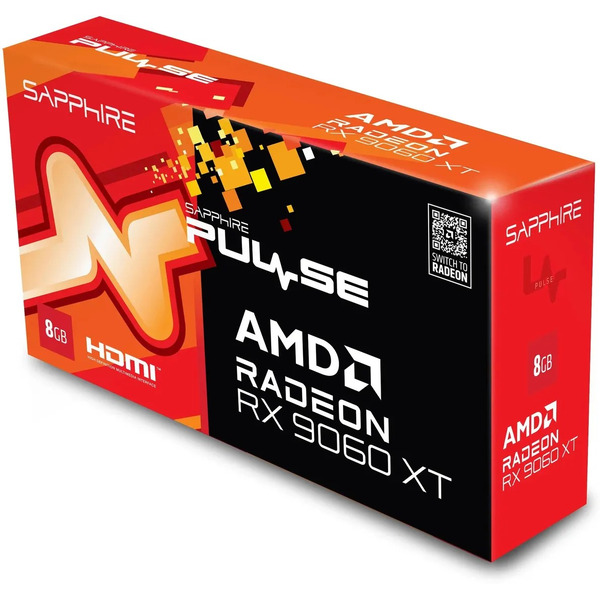 Видеокарта Sapphire Pulse Radeon RX 9060 XT 8GB 11350-04-20G