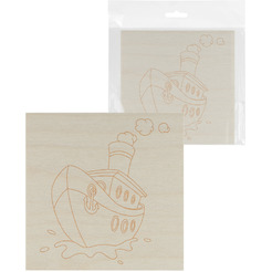 Доска для выжигания TDM Кораблик 150х150 мм