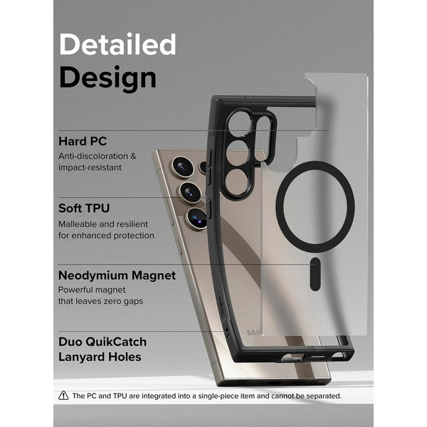 Чехол Ringke FUSION BOLD MAGNETIC для Galaxy S24 Ultra MATTE BLACK