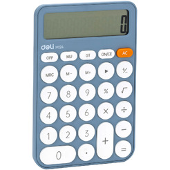 Калькулятор Deli EM124 (синий)