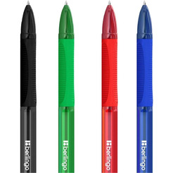 Набор шариковых ручек Berlingo "Tribase grip" CBp_10204 (4 цвета)