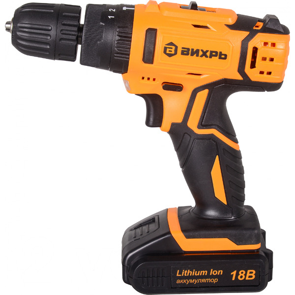 Ударная дрель-шуруповерт Вихрь ДА-18Л-2КУ (72/14/17)