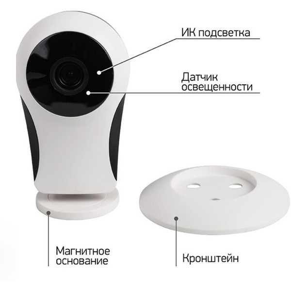 Беспроводная камера Rexant WiFi Smart 1.0Мп 45-0149