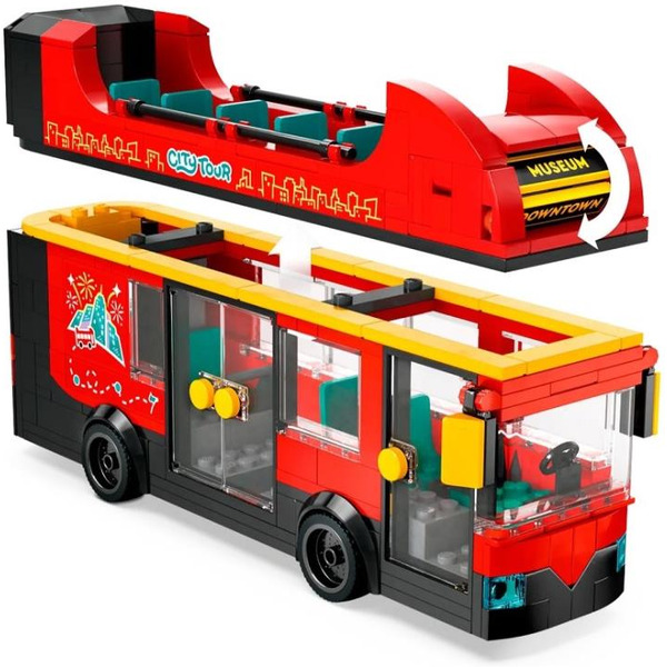 Конструктор LEGO CITY 60407 Красный двухэтажный экскурсионный автобус