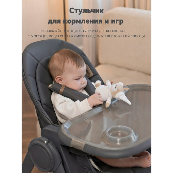 Стульчик для кормления VipBaby Inspiria (Dark Grey)