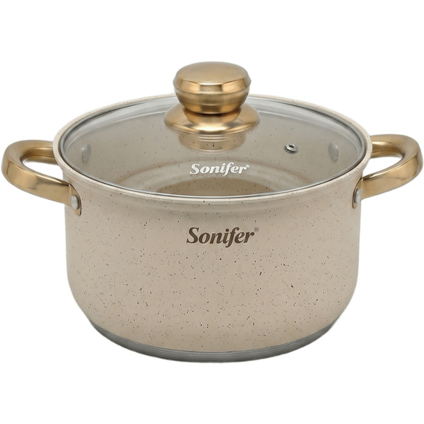 Набор кастрюль с крышками Sonifer SF-1201B (белый)