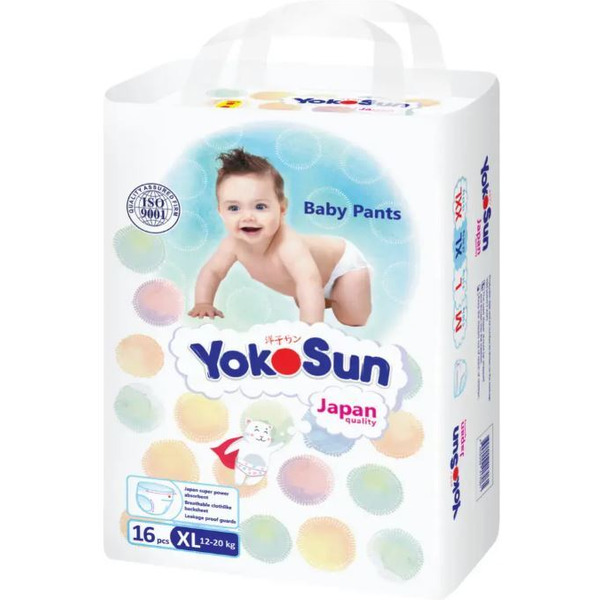 Подгузники-трусики детские YokoSun XL 12-20 кг (16 шт)