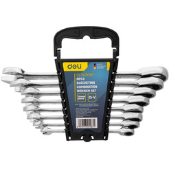 Набор ключей комбинированных Deli EDL140108T