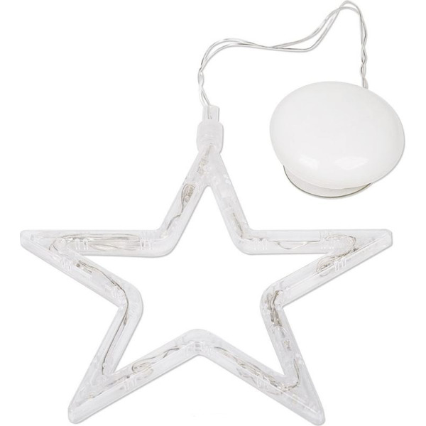 Фигура светодиодная "Звездочка" на присоске с подвесом, ТЕПЛЫЙ БЕЛЫЙ NEON-NIGHT