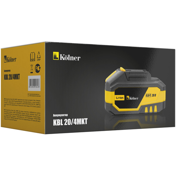 Аккумулятор Kolner KBL 20/4MKT кн20-4мкт (20В/4 Ач)