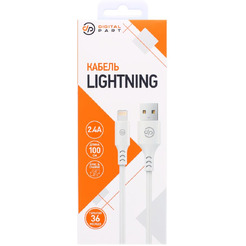 Кабель DigitalPart LC-307 USB Type-A - Lightning (1 м, белый)