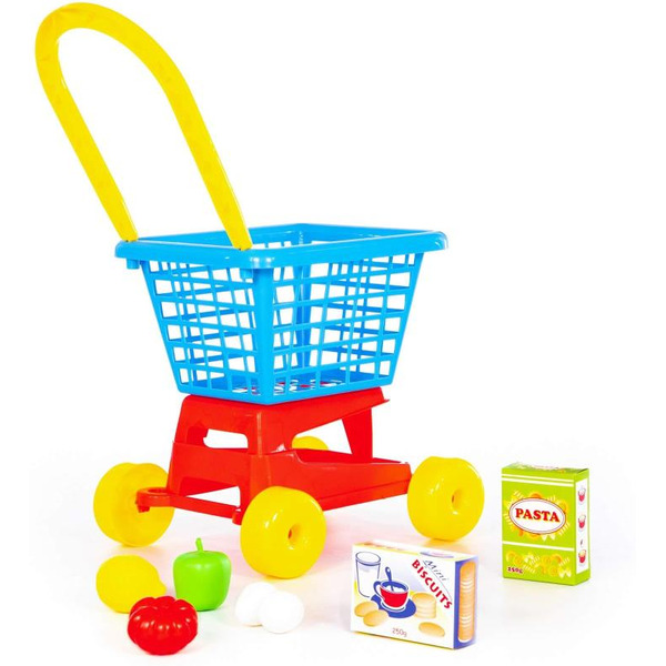 Тележка игрушечная Полесье Supermarket №1 с набором продуктов 67890