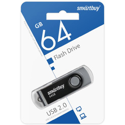 USB Flash Smart Buy Twist Black 64GB (SB064GB2TWK)
