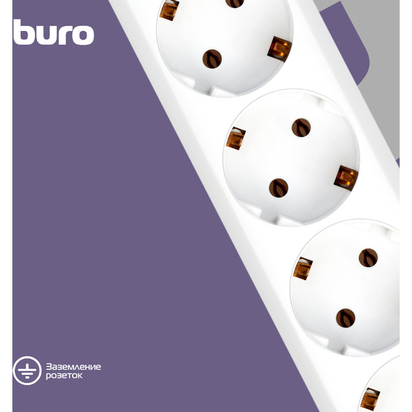 Сетевой фильтр Buro 600SH-16-5-W