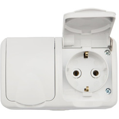 Блок из 2 розеток горизонтальный KRANZ Mini OG KR-78-0607