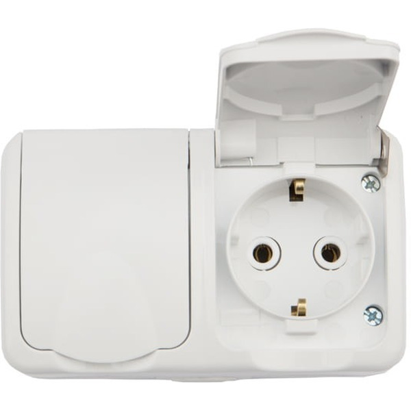 Блок из 2 розеток горизонтальный KRANZ Mini OG KR-78-0607