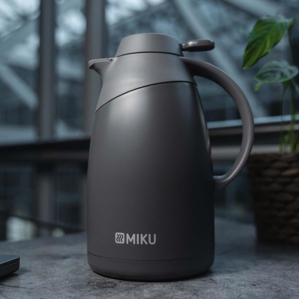 Кувшин-термос с термометром MIKU TH-JG-1500G (серый)