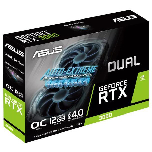 Видеокарта ASUS Dual GeForce RTX 3060 V2 OC 12GB GDDR6 DUAL-RTX3060-O12G-V2