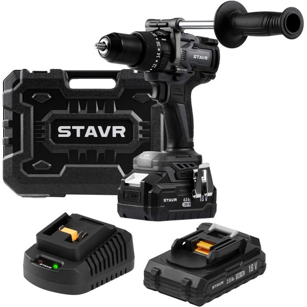 Ударная дрель-шуруповерт STAVR SHD 18BLHD-2K