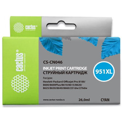 Картридж струйный Cactus CS-CN046 №951XL (голубой)