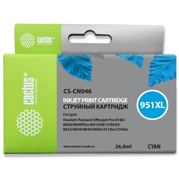 Картридж струйный Cactus CS-CN046 №951XL (голубой)