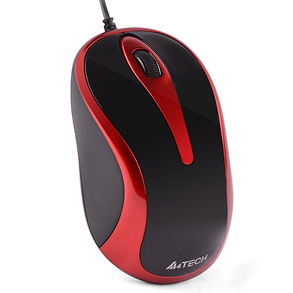 Мышь A4Tech V-Track Padless N-360-2 (чёрно-красный)