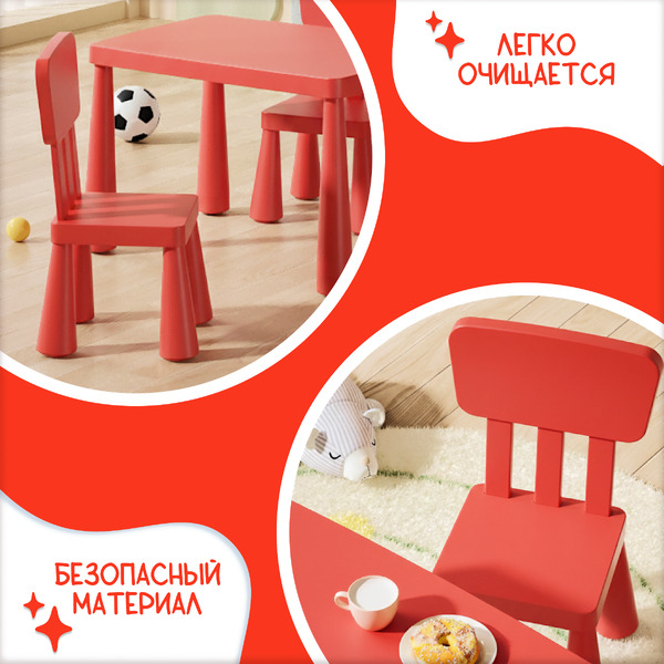 Комплект мебели с детским столом NINO Polo BS-8836 (red)