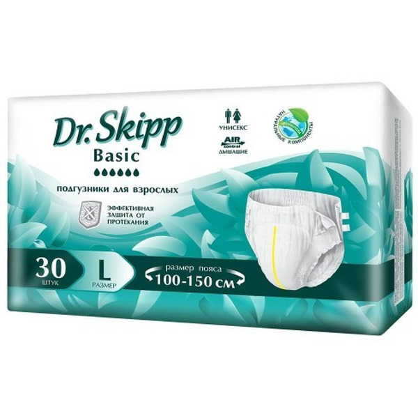 Подгузники для взрослых Dr. Skipp Basic L (30 шт)