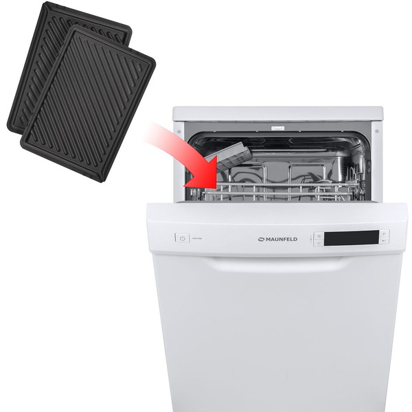 Гриль электрический MAUNFELD MGE2000CH вишневый