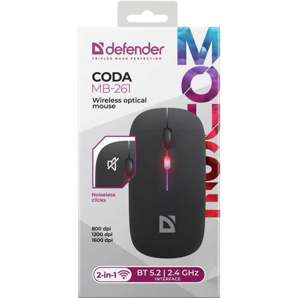 Мышь Defender Coda MB-261 (черный)