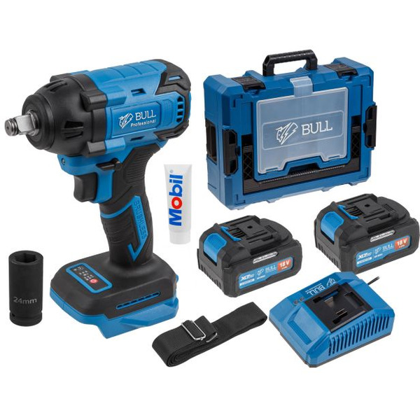 Аккумуляторный ударный гайковерт BULL SC 1804 Xcase (2х4 А*ч, з/у 4 А)
