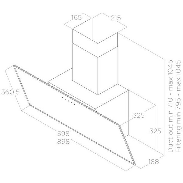 Кухонная вытяжка Elica Shire Shire IX BL/A/90