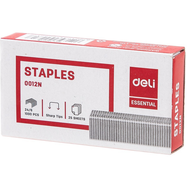 Скобы DELI для степлера № 24 0012 (1000шт)