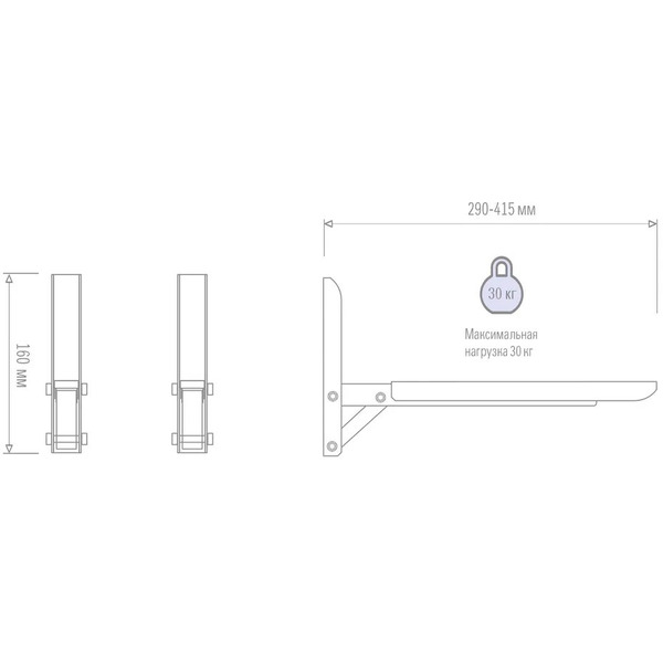 Кронштейн для СВЧ Metaldesign MD3700 черный
