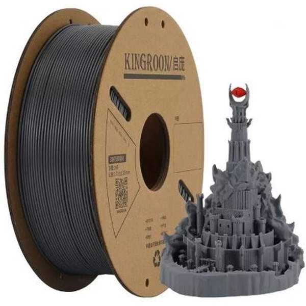Пластик Kingroon PLA 1.75мм NPLA018 (1кг, Dark Grey)