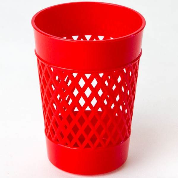 Стакан для канцелярских товаров ОФИС, красный, (INDEX) арт. IGOS01RD