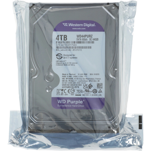 Жесткий диск WD Purple Surveillance 4TB WD44PURZ