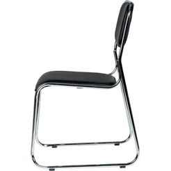 Стул офисный King Style AT-4 Hand PU Chrome (экокожа, черный)