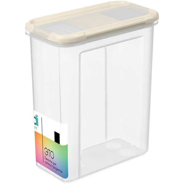 Емкость для сыпучих продуктов IDILAND Modena 221112125/01 (светло-бежевый)