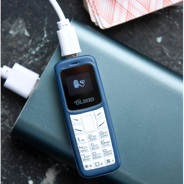 Мобильный телефон Olmio A02 (синий-белый)