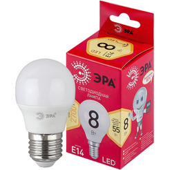 Лампочка ЭРА RED LINE LED P45-8W-827-E14 R