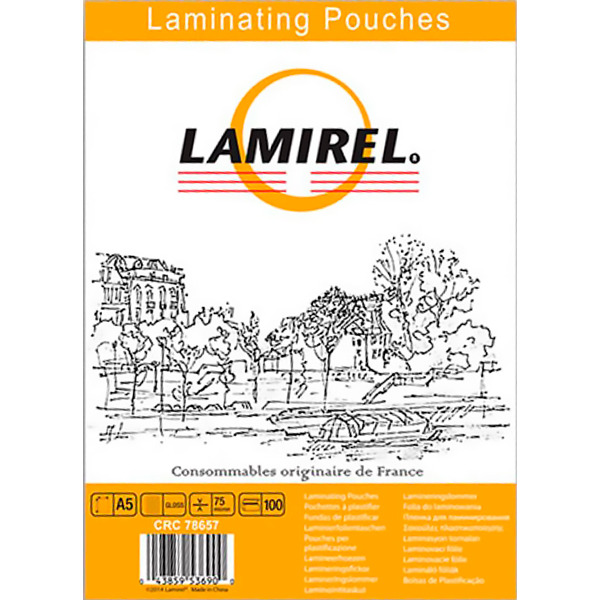 Пленка для ламинирования Lamirel LA-78657 А5, 75мкм, 100 шт.