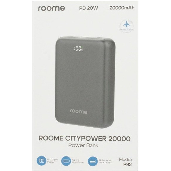 Внешний аккумулятор Roome CityPower P92 RMCP20K 20000mAh (черный)