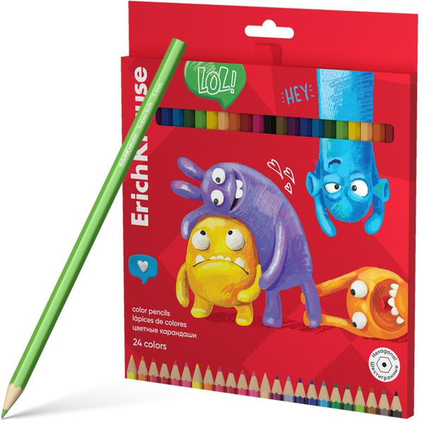 Набор цветных карандашей Erich Krause Jolly Friends 61794 (24 шт)