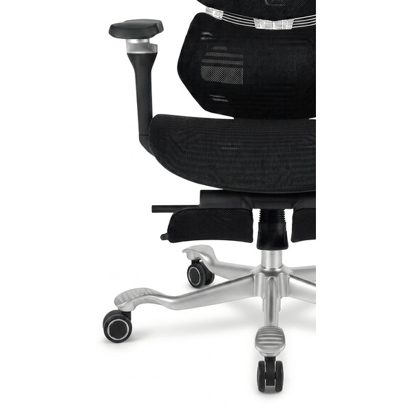 Игровое кресло myroo Game Assassin с подножкой Black (A2512W-BL)