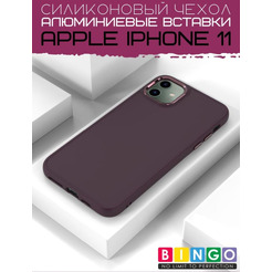 Бампер BINGO Metal для iPhone 11 Бордовый