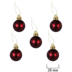 Шары елочные ЗОЛОТАЯ СКАЗКА Burgundy Style 592591 (бордо)