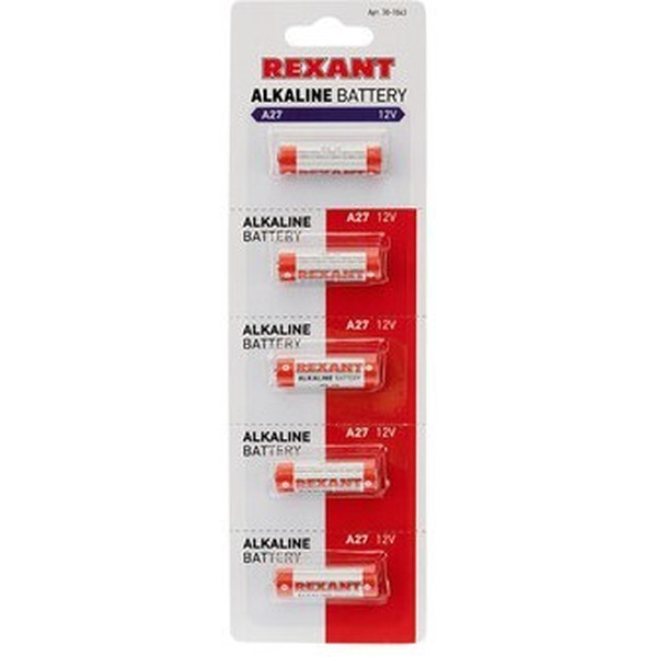 Батарейка Rexant A27 5шт 30-1043